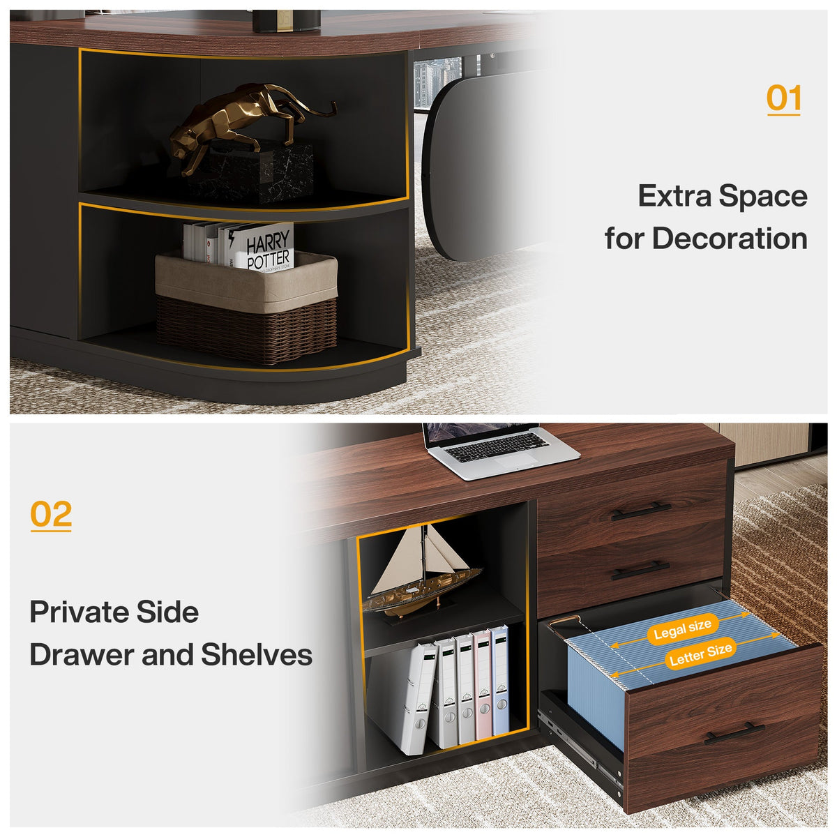 #Color_Walnut & Black