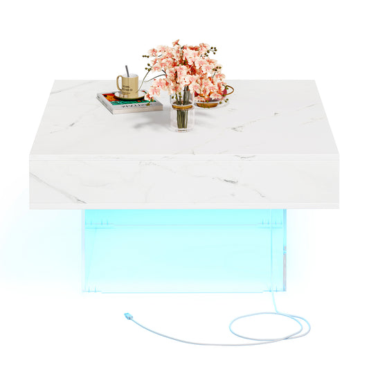 Modern Faux Marble Wood Center Table