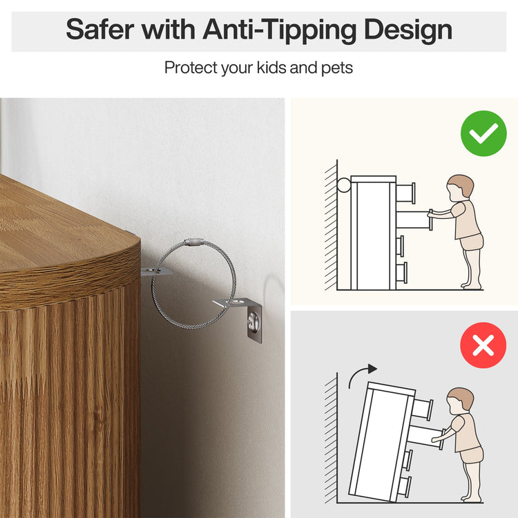 4-Drawer Chest Dresser, 39.4" Wooden Storage Cabinet Organizer