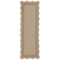 2x6 Scalloped Easy Jute Area Rugs#Style_Brown Plaid