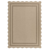 5x7 Scalloped Easy Jute Area Rugs#Style_Brown Plaid
