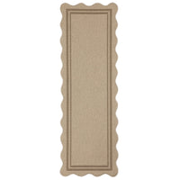 2x6 Scalloped Easy Jute Area Rugs#Style_Brown Lines