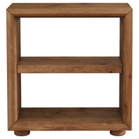 3-Tier End Table, Wood Side Table Nightstand with Storage Shelves