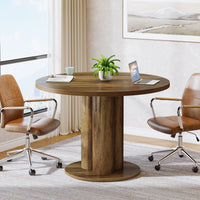 31.5" Round Conference Table, Office Table Meeting Room Desk for 4