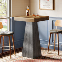 37.4" Bar Table, Square Pub Table Dining Room Table