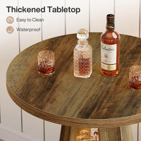39.4" Bar Table, 3-Tier High Top Bistro Table Cocktail Pub Tables with Metal Footrest