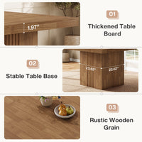 39" Dining Table, Farmhouse Square Kitchen Dinner Table for 4