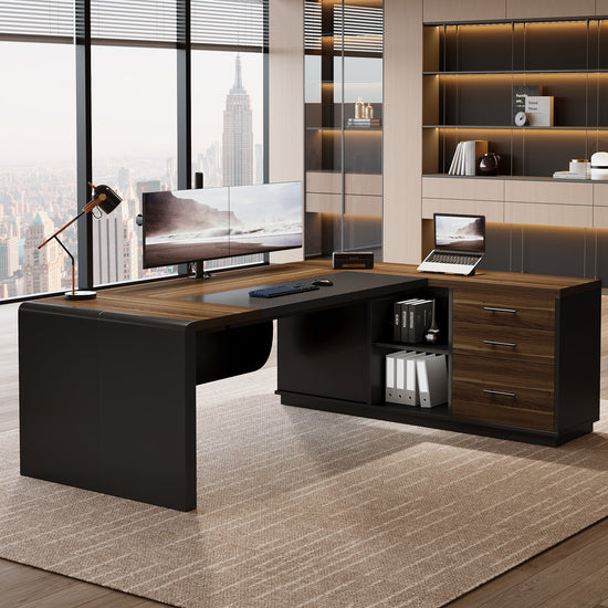 #Color_Light Walnut & Black