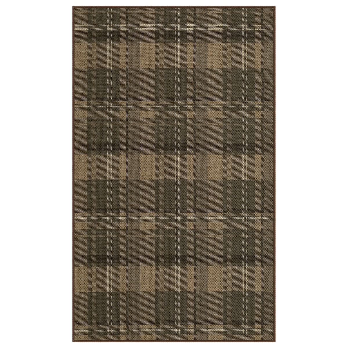 3x5/5x7 Plaid Easy Jute Washable Area Rug, Farmhouse Non-Slip Indoor Carpet for Porch Living Bedroom, Oeko-Tex Certified