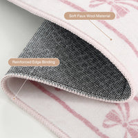 3x5/5x7 Bow Floral Area Rugs#Color_Pink