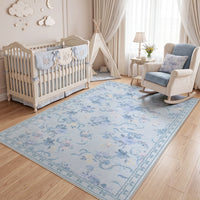 3x5/5x7 Bow Floral Area Rugs#Color_Blue
