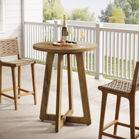 40" Bar Table, Round Bar Height Bistro Pub Table (Only Table)