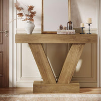 41.3" Console Table, Sofa Entryway Table Behind Couch with V-Shaped Legs