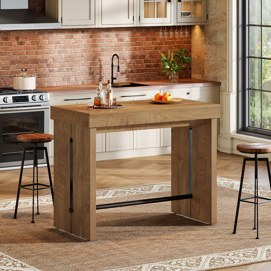 41" Bar Table, Counter Height Pub Table with Thickened Tabletop