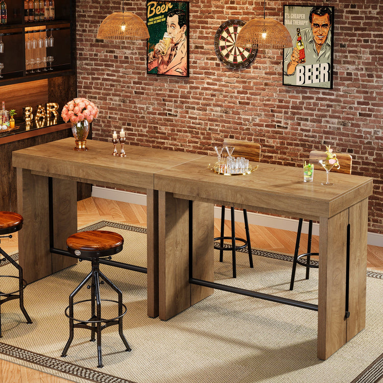 41" Bar Table, Counter Height Pub Table with Thickened Tabletop