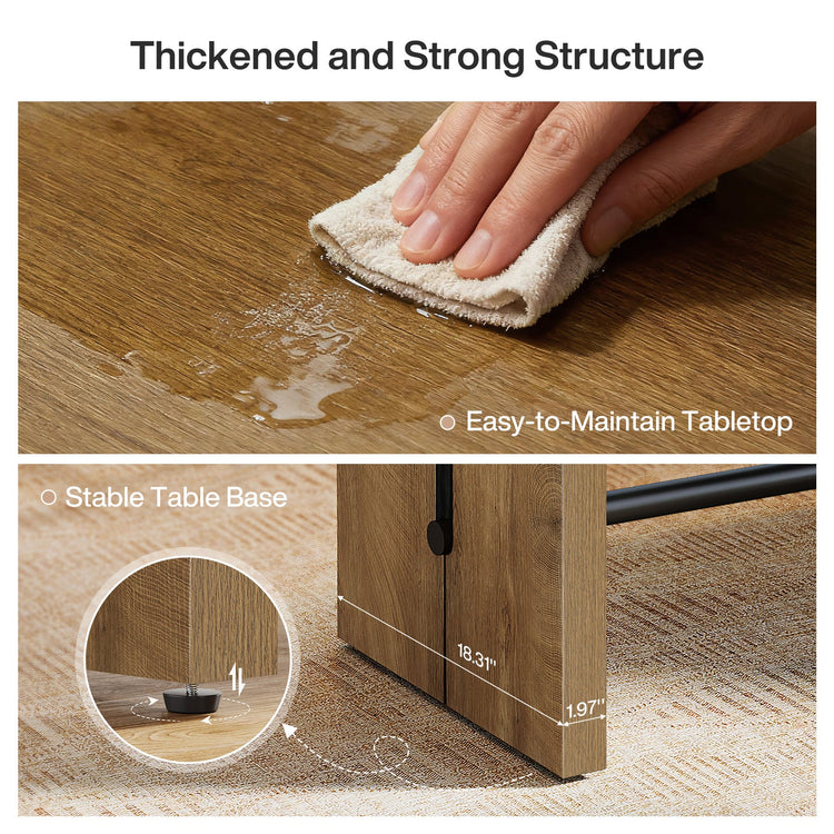 41" Bar Table, Counter Height Pub Table with Thickened Tabletop