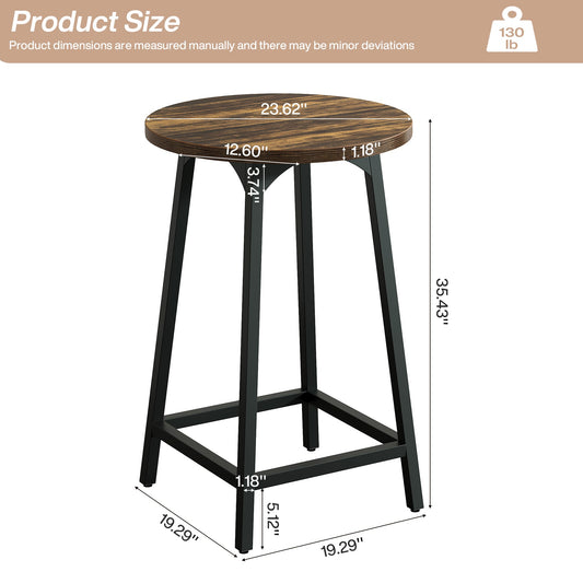 Round Bar Table, 35.4" Tall Cocktail Counter Height Dining Table