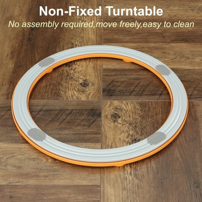 47.24" Round Dining Table for 4-6, Kitchen Table with Removable Lazy Susan