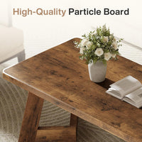 47.2" Coffee Table, Farmhouse Center Table with V-Shaped Legs