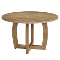 47.2" Conference Table, Round Business Meeting Table with Cross Base