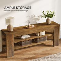 47.2" TV Stand, Entertainment Center with Open Storage for TVs up to 55"