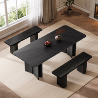 47" Dining Bench, Long Wooden Kitchen Bench with Sturdy Legs