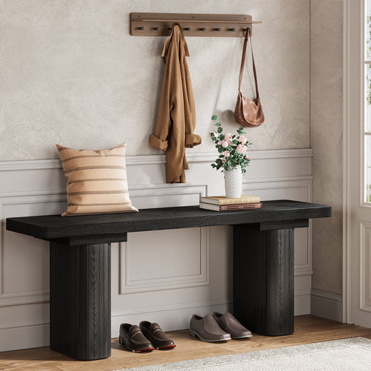 47" Entryway Bench, Modern Shoe Bench Foyer Seat End of Bed Bench