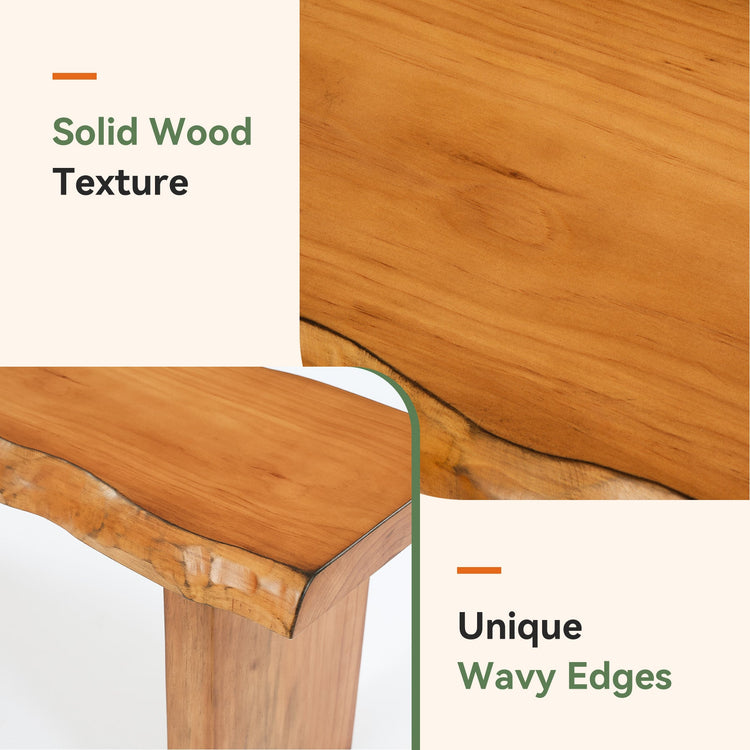 47" Farmhouse Entryway Bench, Solid Wood Dining Bench Shoe Bench