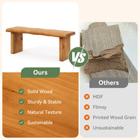 47" Farmhouse Entryway Bench, Solid Wood Dining Bench Shoe Bench