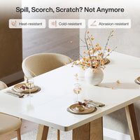 47" Rectangular Dining Table, Modern Kitchen Dinner Table for 4 People