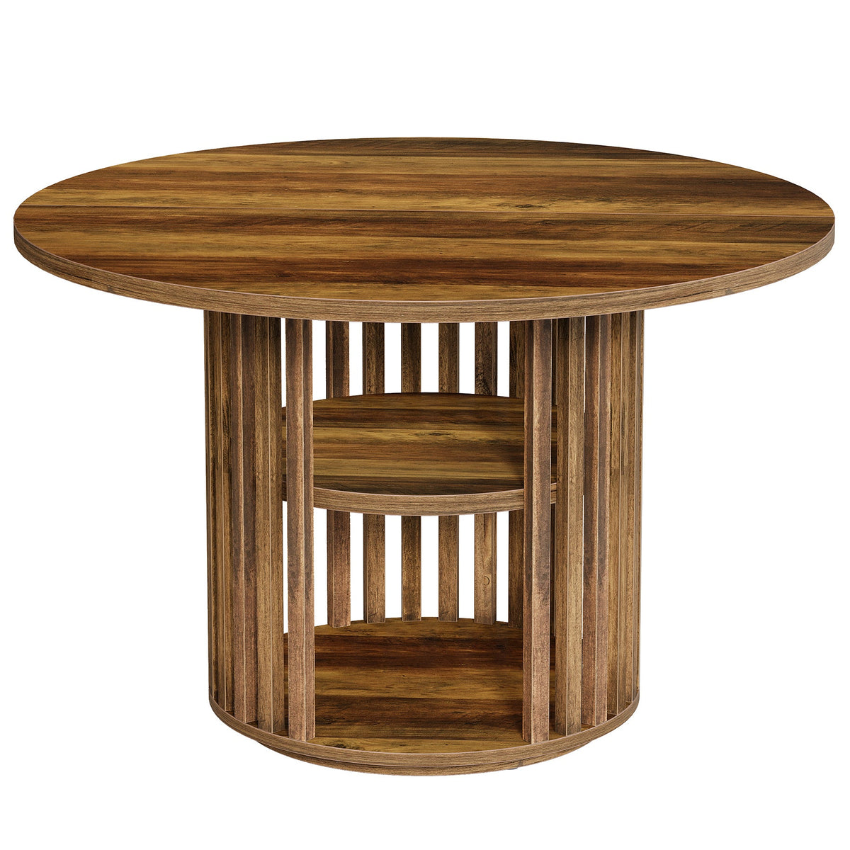 47" Round Conference Table, Wooden Small Meeting Room Table for 4