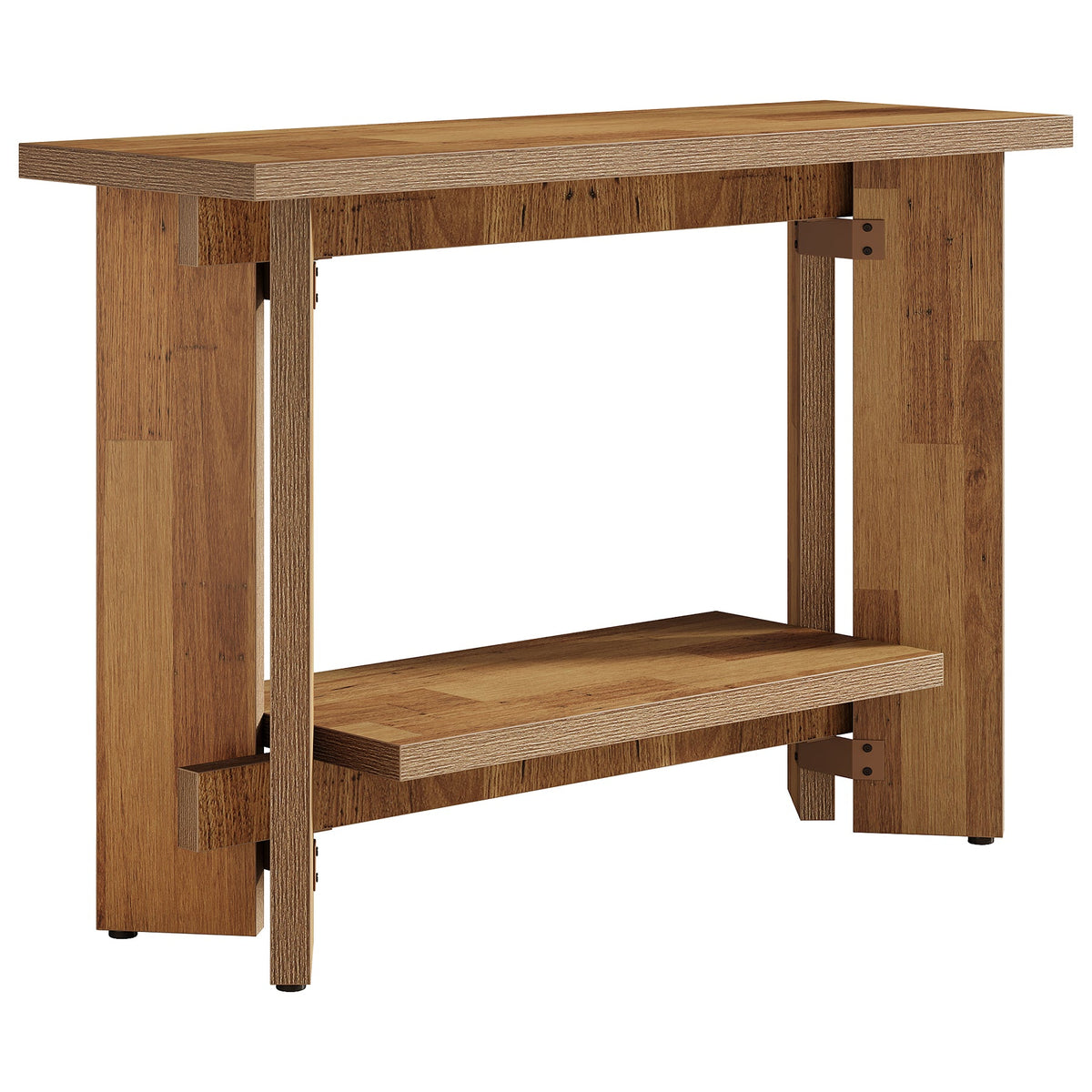2-Tier Console Table, 41" Narrow Sofa Entryway Table with Storage Shelf