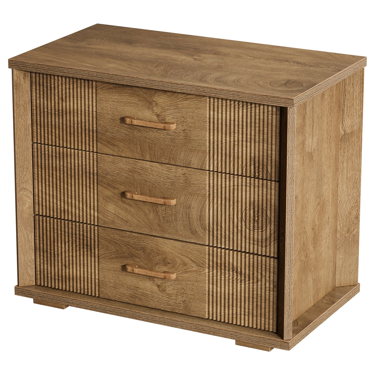 3-Drawer Nightstand, 31.5" Wide Bedside Table with Storage