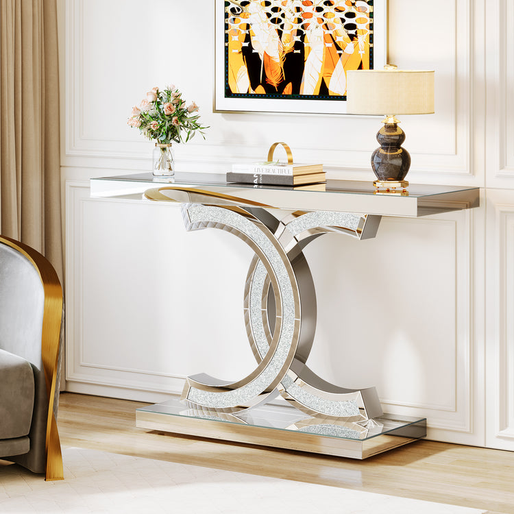 Modern Mirrored Sofa Table