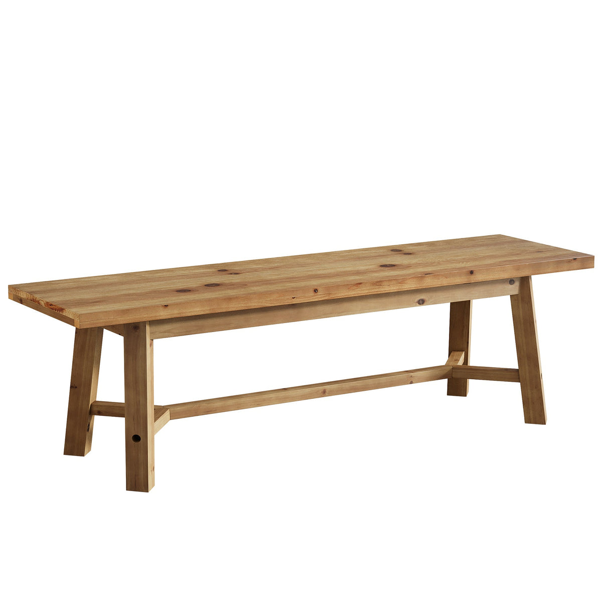 55" Solid Wood Bench, Farmhouse Long Bench Seat for Entryway