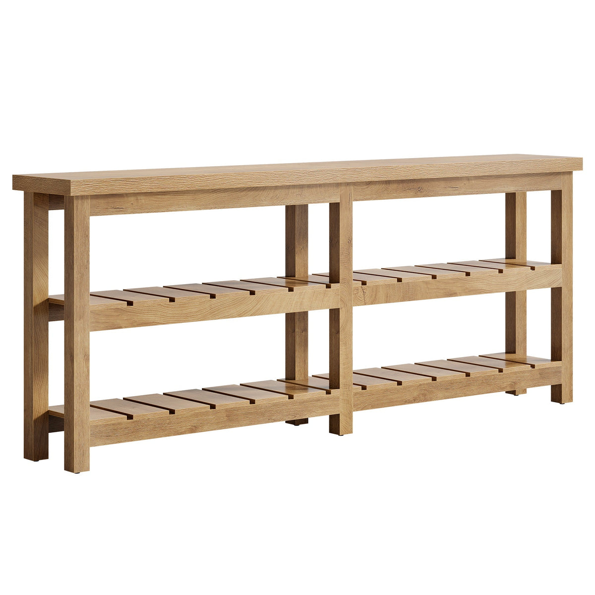 70.8" Console Table, Farmhouse 3-Tier Sofa Table Entryway Table