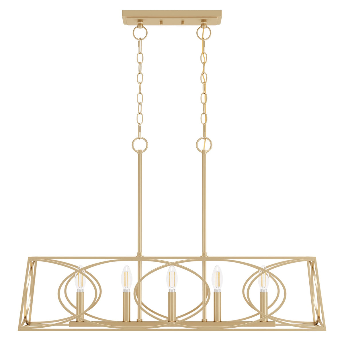 5-Lights Light Fixture, Modern Chandeliers Kitchen Island Ceiling Lighting