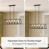 5-Lights Light Fixture, Modern Chandeliers Kitchen Island Ceiling Lighting