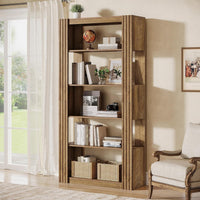 5-Tier Bookcase, 70.8" Bookshelf Floor Standing Display Storage Racks