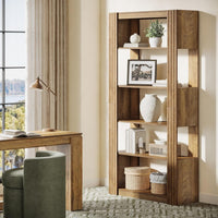 5-Tier Bookcase, 70.8" Bookshelf Floor Standing Display Storage Racks