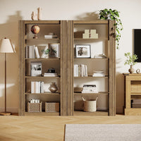 5-Tier Bookcase, 70.8" Bookshelf Floor Standing Display Storage Racks