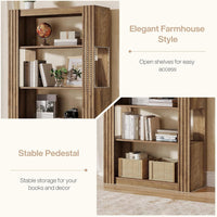 5-Tier Bookcase, 70.8" Bookshelf Floor Standing Display Storage Racks