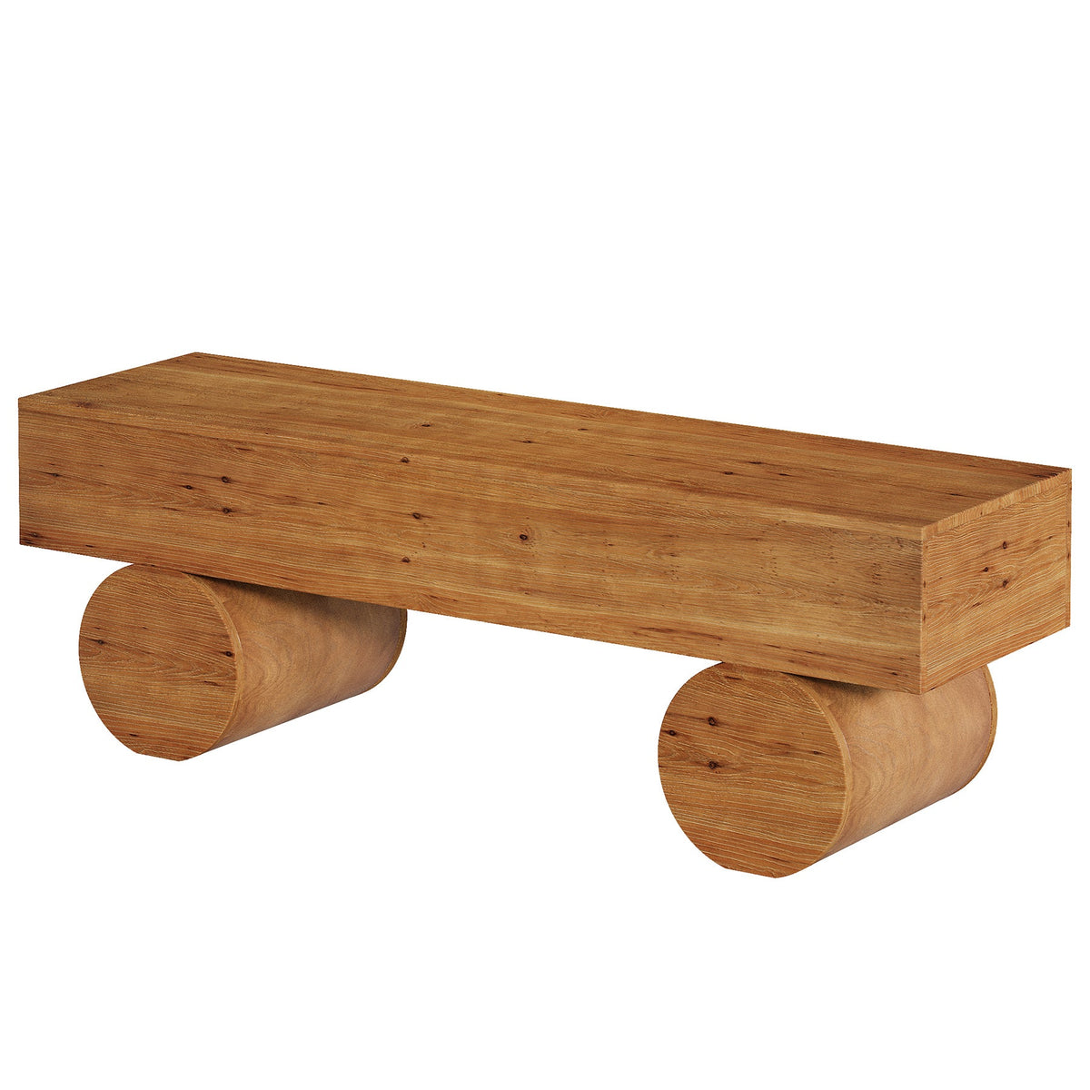 59" Wood Entryway Bench, Narrow Shoe Bench Seat End of Bed Bench with Cylindrical Legs