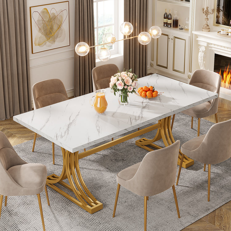 Marble Top Modern Dining Table