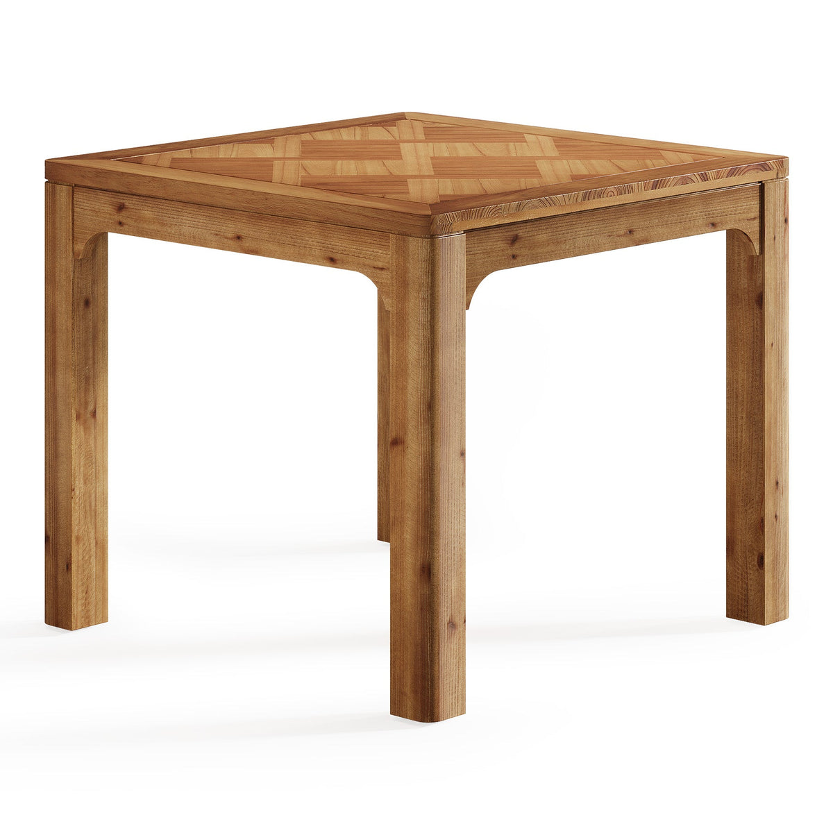 Solid Wood Square Dining Table, 31.5" Kitchen Table with 3D Textured Tabletop