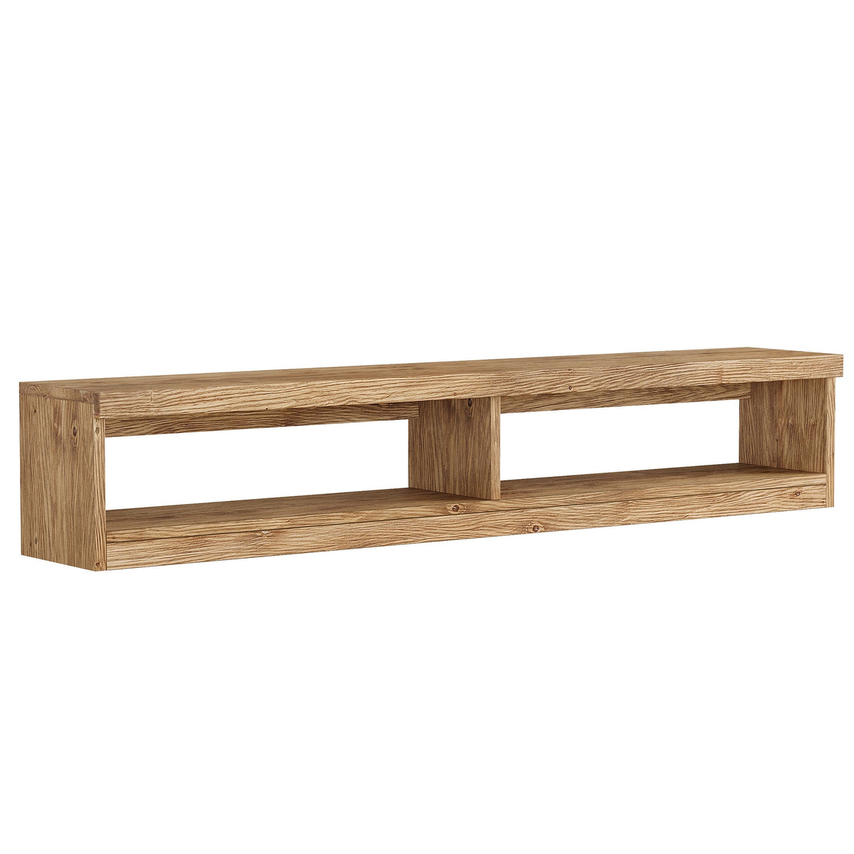 Tribesigns 55-Inch Floating TV Stand, Wall Mounted Solid Wood Media Console for Living Room and Bedroom
