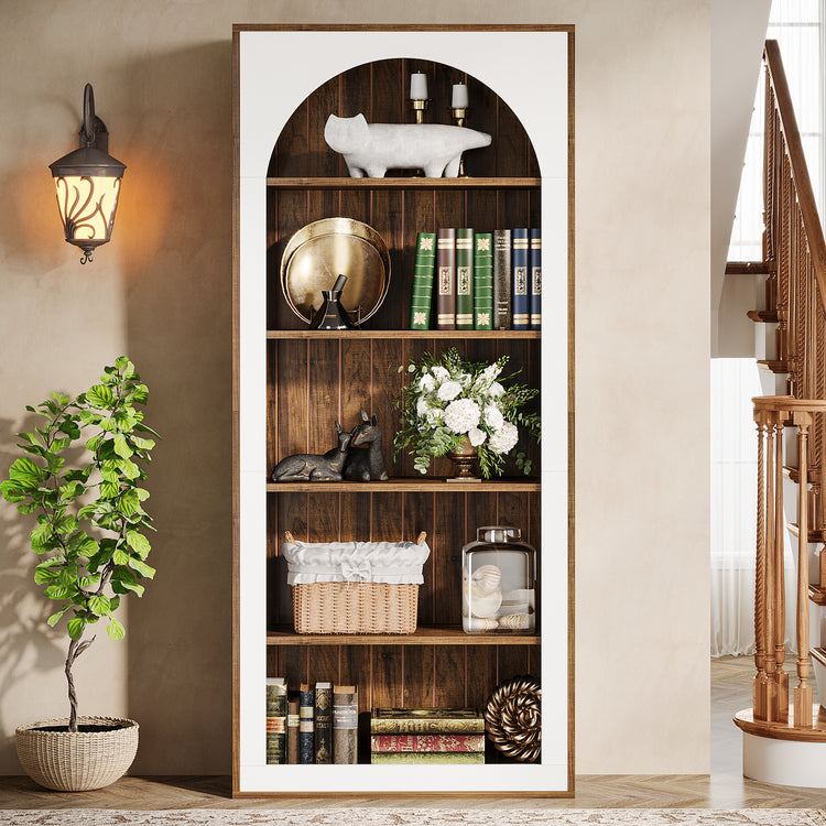 5-Tier Wood Bookcases