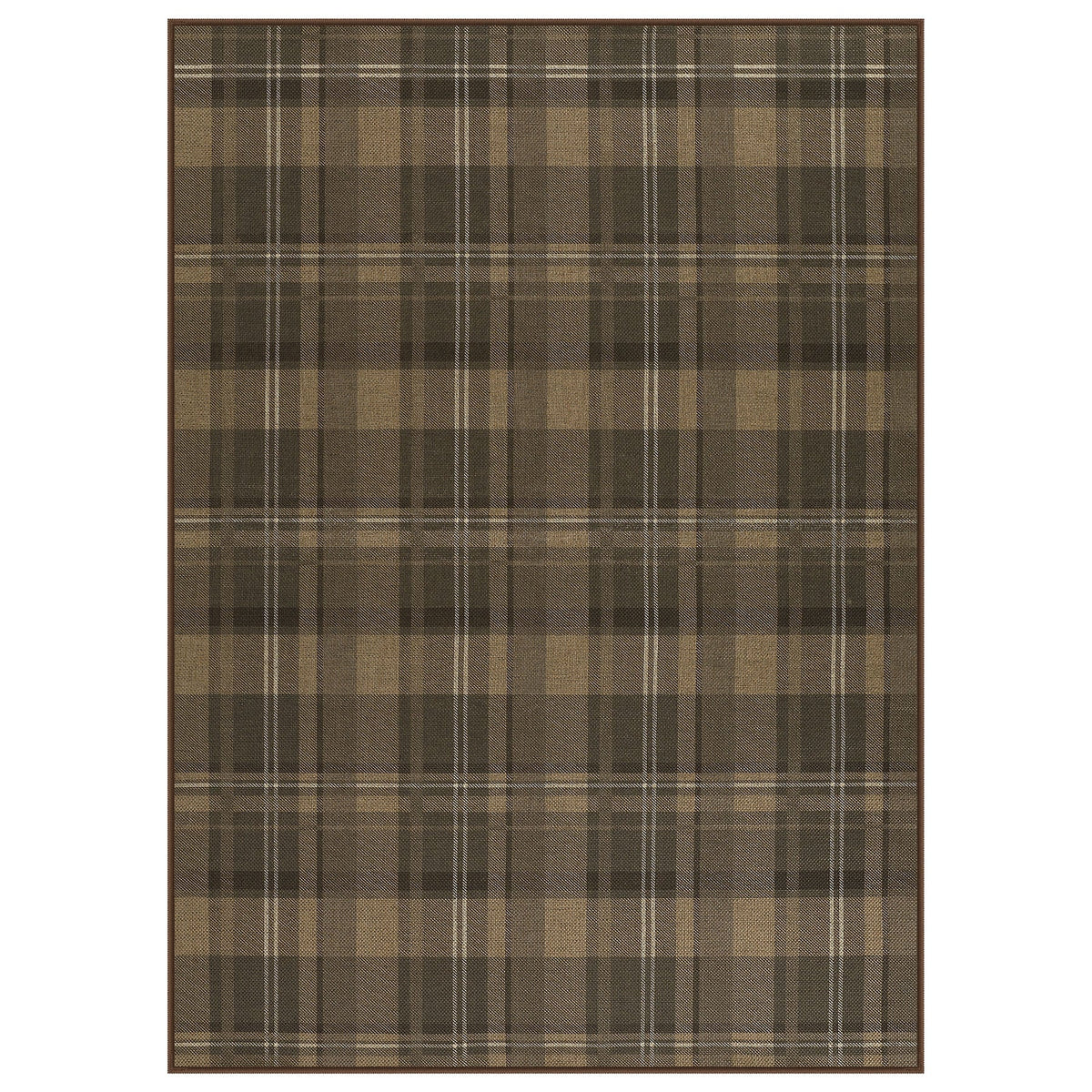3x5/5x7 Plaid Easy Jute Washable Area Rug, Farmhouse Non-Slip Indoor Carpet for Porch Living Bedroom, Oeko-Tex Certified