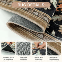 5x7/8x10 Tiger Leopard Print Area Rug#Color_Brown