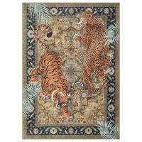 5x7/8x10 Tiger Leopard Print Area Rug#Color_Brown